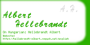 albert hellebrandt business card